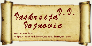 Vaskrsija Vojnović vizit kartica